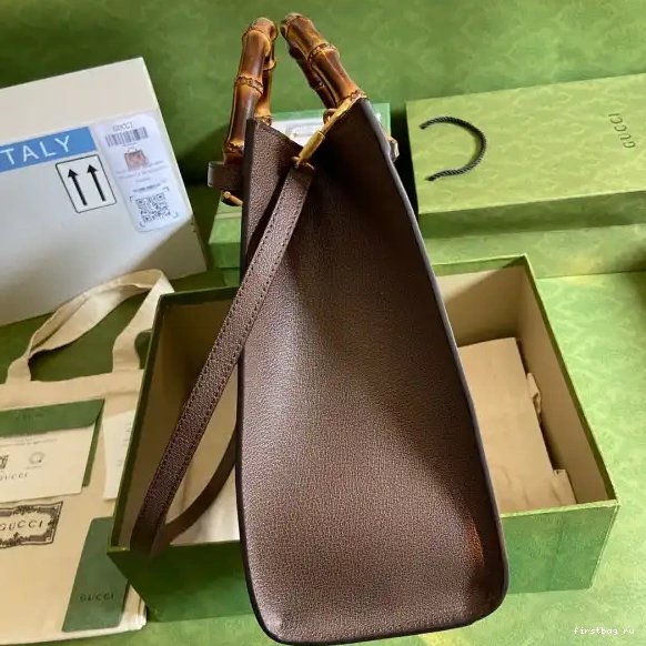 First bag ru medium tote bag GUCCI with jumbo GG Diana 0510